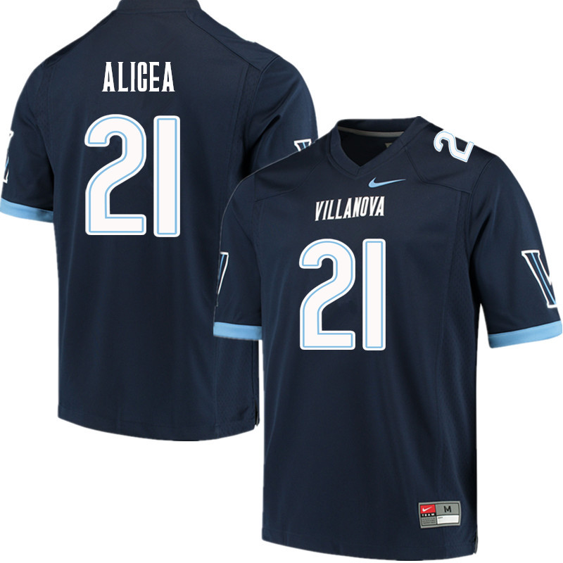 Men #21 Isaiah Alicea Villanova Wildcats College Football Jerseys Sale-Navy